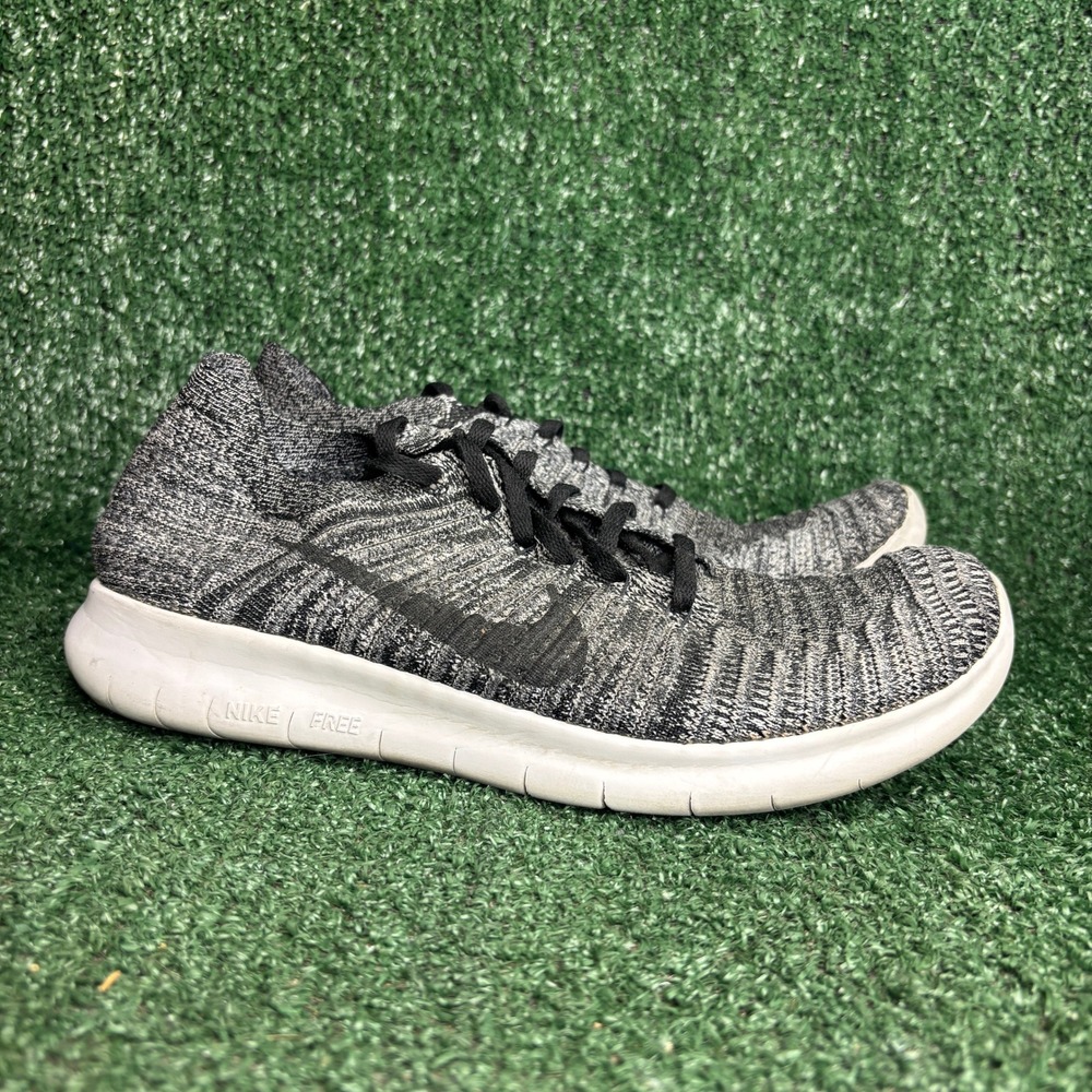 Nike Free RN Flyknit Lightweight Breathable Athletic Running Shoe Grey Women 9.5